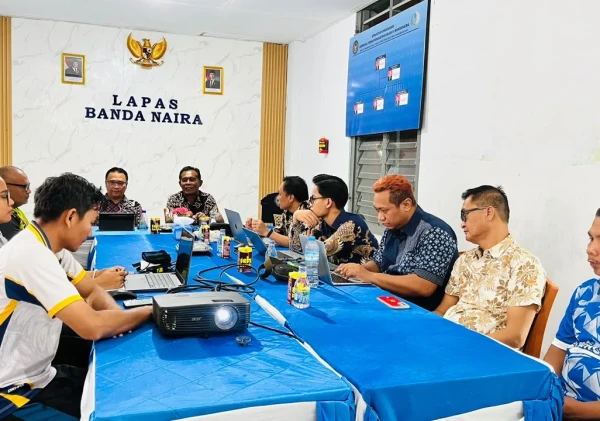 Perkuat Tata Kelola Aset Negara, Lapas Bandanaira Gelar Rapat Koordinasi Pengelolaan BMN Bersama KPKNL Ambon ‎