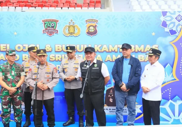 Kapolri dan Gubernur Sumsel Pimpin Apel Kamtibmas Bersama Ojol dan Buruh