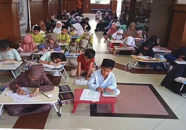 FKPQ dan Porwan Pandeglang Gelar Lomba Mewarnai Kaligrafi, 150 Anak TKA Berpartisipasi