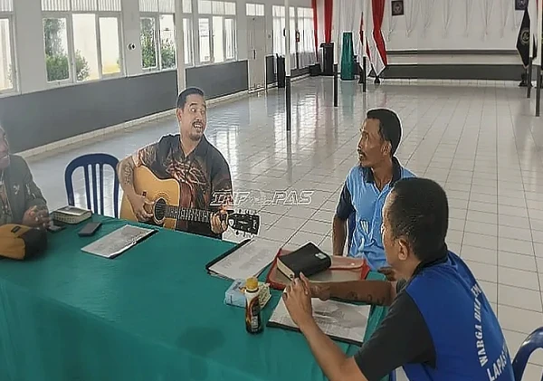 Warga Binaan Lapas Tanjung Ikuti Pembinaan Rohani Kristen Penuh Penghayatan