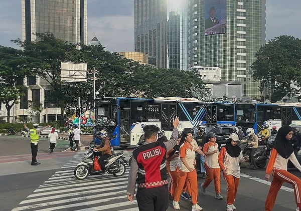 Detasemen Perintis Korsabhara Baharkam Polri Gelar Patroli Humanis di Jakarta