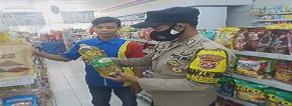 Polsek Ciwandan Cek Stok dan Harga Sembako Jelang Lebaran 2026