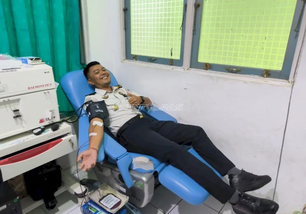 Rutan Marabahan Gelar Donor Darah Peringati Hari Bakti Pemasyarakatan ke-62