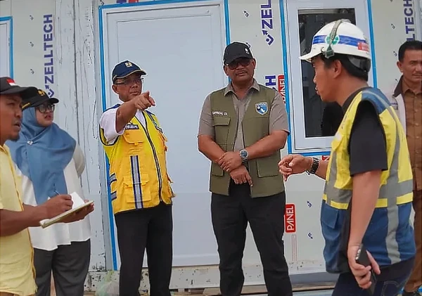 Ketua Satgas PRR Aceh Tinjau Pembangunan Huntara Terakhir di Aceh Utara