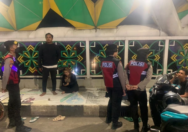 Personel Ditsamapta Polda Banten Lakukan Patroli OMB 2023 Untuk Antisipasi Kejahatan Jalanan