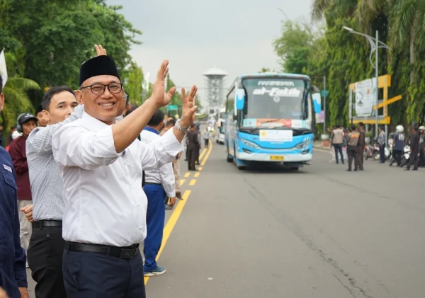 Tanpa APBD, Wali Kota Cilegon Lepas 1.202 Peserta Mudik Gratis
