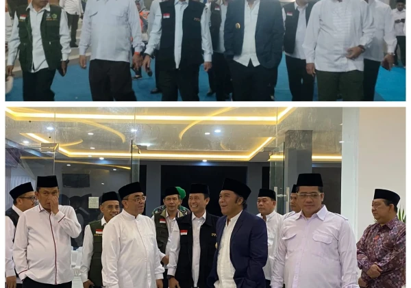 Pj Gubernur & Kakanwil Kemenag Prov. Banten Sambut Kedatangan Jamaah Haji Rombongan I di Grand El-Hajj Cipondoh Tangerang