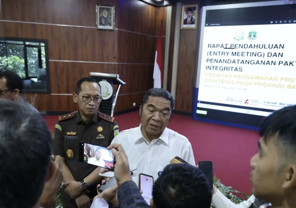 Rapat Pendahuluan dan Penandatanganan Pakta Integritas Pengamanan Pembangunan Strategis Tahun 2024 Digelar di Kejaksaan Tinggi Banten