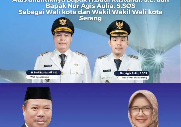 Dinas Pendidikan & Kebudayaan Kota Serang Mengucapkan Selamat & Sukses atas Pelantikan Wali Kota dan Wakil Wali Kota Serang Periode 2025-2030