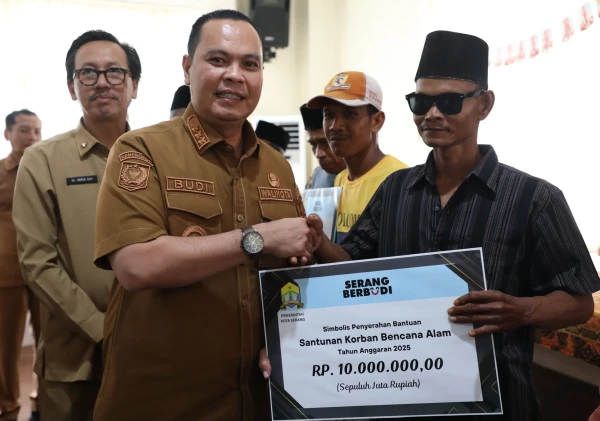 Respons Cepat Pemkot Serang, Korban Sambaran Petir di Kasemen Terima Santunan dan Jaminan Pendidikan
